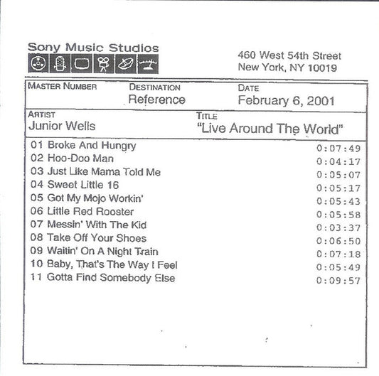 WELLS, JUNIOR  - LIVE AROUND THE WORLD
