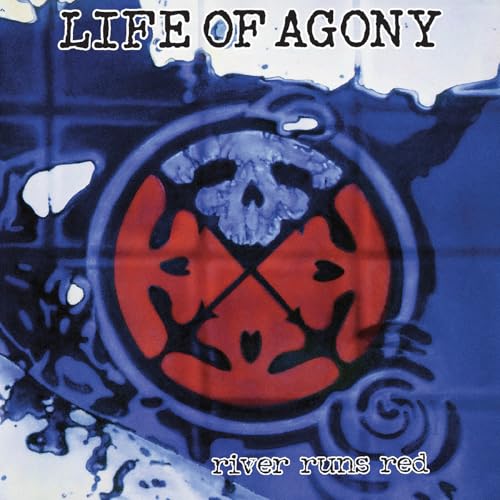 LIFE OF AGONY - RIVER RUNS RED - CLEAR WITH RED & BLUE SWIRL VINYL