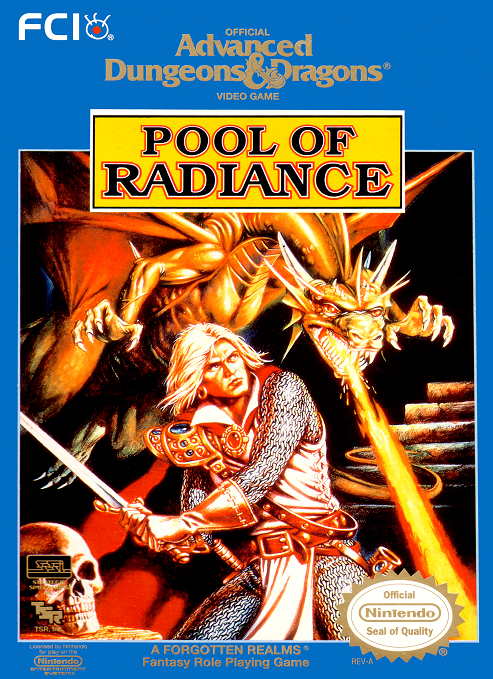 ADVANCED DUNGEONS & DRAGONS: POOL OF RAD  - NES (W/BOX & MANUAL)