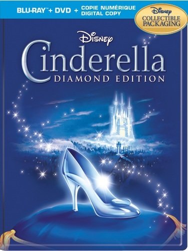 CINDERELLA (DISNEY COLLECTIBLE PACKAGING, DIAMOND EDITION STEELBOOK 3-DISC BLU-RAY/DVD COMBO)