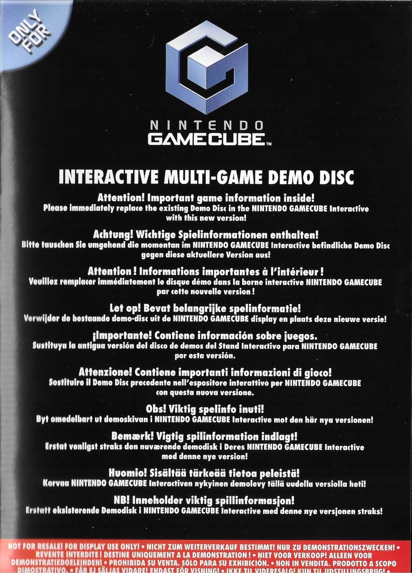 INTERACTIVE MULTI-GAME DEMO DISC #3  - GCB