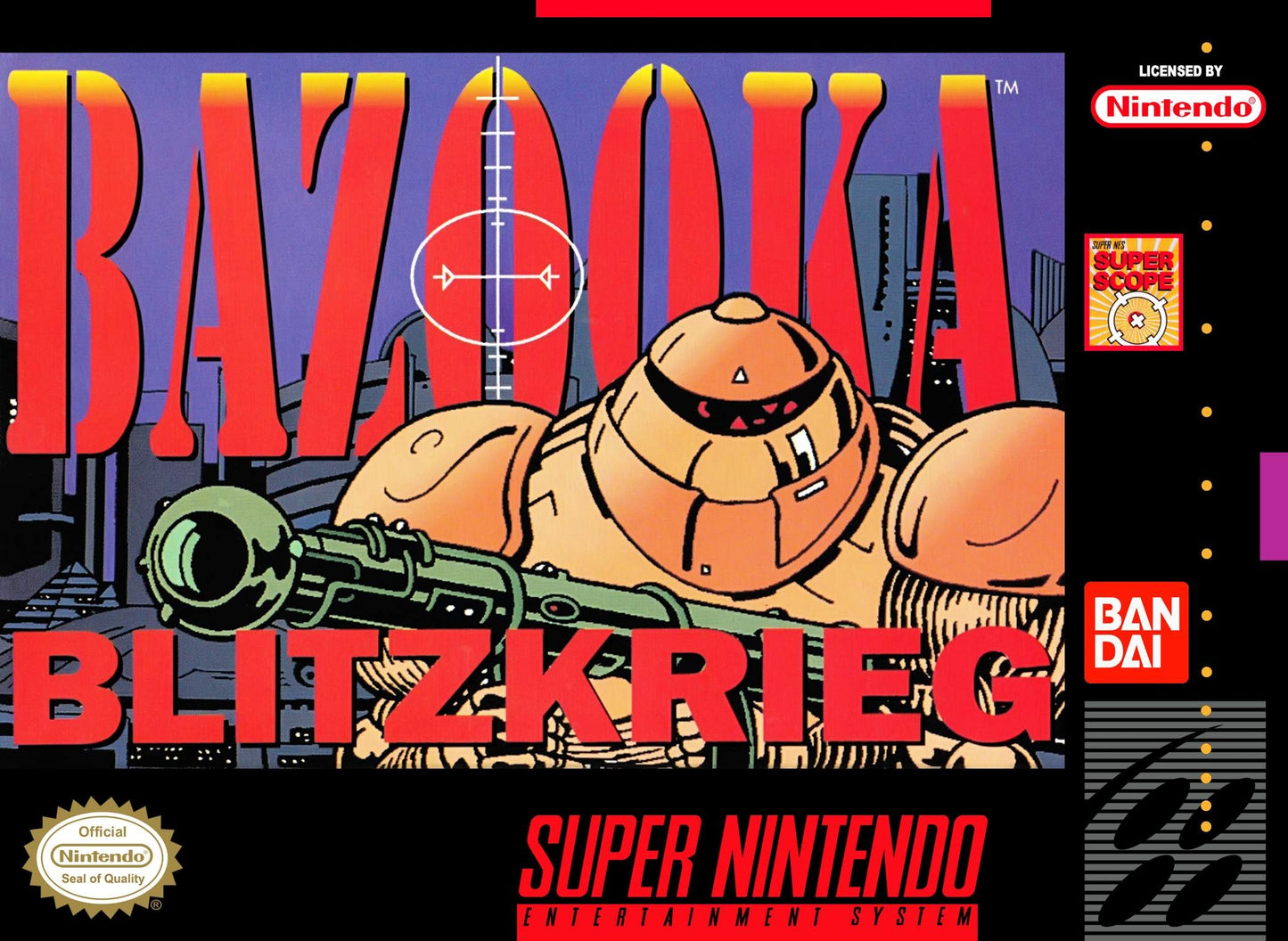 BAZOOKA BLITZKRIEG  - SNES (W/BOX & MANUAL)