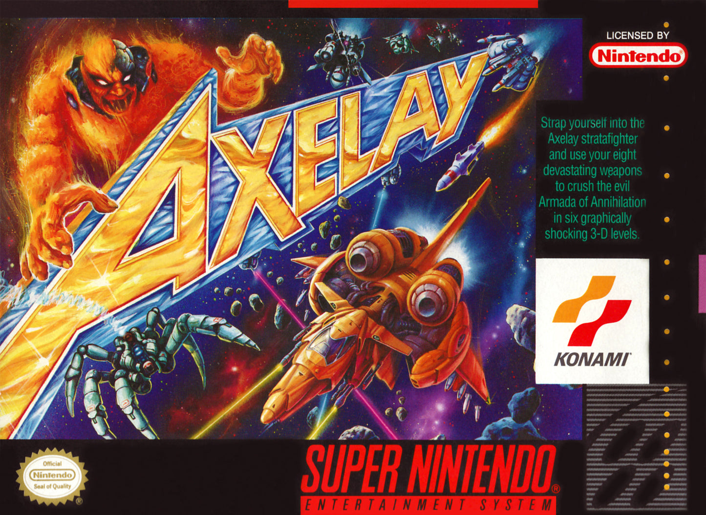 AXELAY  - SNES (W/BOX & MANUAL)