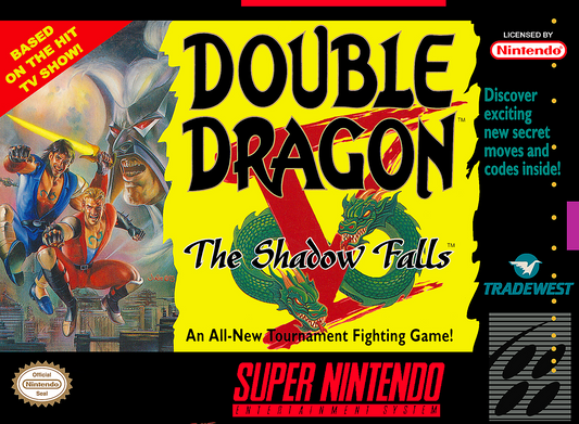 DOUBLE DRAGON V: THE SHADOW FALLS  - SNES (W/BOX & MANUAL)
