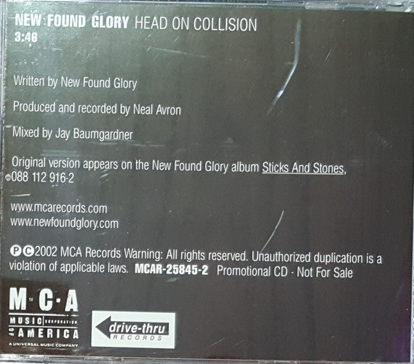 NEW FOUND GLORY  - HEAD ON COLLISION P1 (CDS)